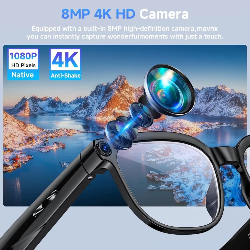 Gafas Inteligentes con Camara 4K y Traduccion IA